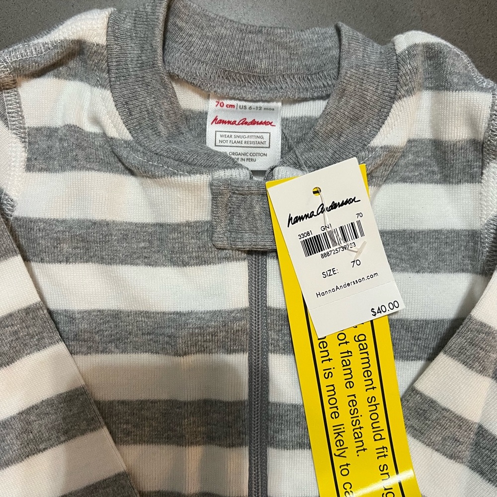 Hannah Andersson Zip Pajama - NWT